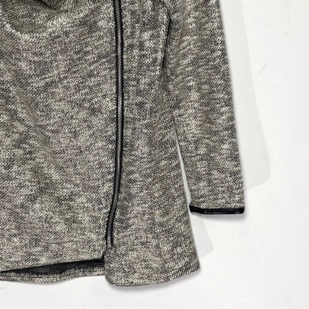 STELLA & DOT Women’s Rebel Gold Shimmer Knit Moto Jacket Zip Front Size XS - Picture 6 of 8